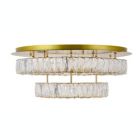Alternate image 0 for Elegant Lighting Monroe LED light gold Flush Mount Clear Royal Cut Crystal