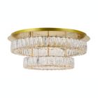 Alternate image 2 for Elegant Lighting Monroe LED light gold Flush Mount Clear Royal Cut Crystal