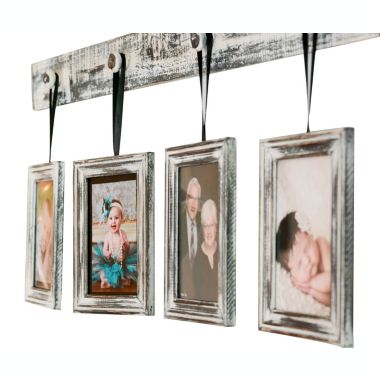 TX USA Classic Design Wood Wall Photo Frame with Hanging Hooks, Set of 3 - White Wash. View a larger version of this product image.