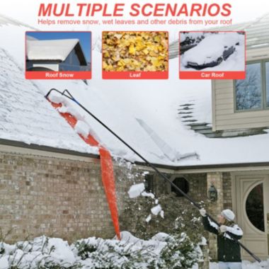 FIXM 14 Feet Snow Roof Rake Remove Tool with 19 cinches Milling Cutter and 3 Inches Wheels. View a larger version of this product image.