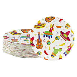 Blue Panda Fiesta Paper Plates, Cinco de Mayo, Mexican Party Taco Bout a Baby Birthday Decorations (9 In, 80 Pack)