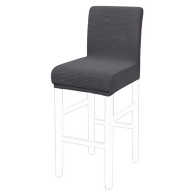 PiccoCasa Solid/Pure Stretch Bar Stool Covers, Pub Counter Height Chair Covers Counter Height Chairs Covers for Short Back Chair, Gray, 1 Piece. View a larger version of this product image.