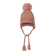 Deux par Deux Earflap Knit Hat Pink - 5/8 Years
