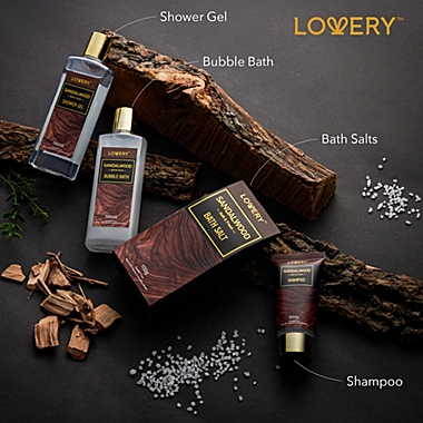 Lovery Mens Gift Set - 14 Pc Sandalwood Bath Gift Set - Personal Self Care Kit. View a larger version of this product image.