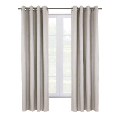 Commonwealth Shadow Grommet Dressing Window Curtain Panel - 52x84", Off-white