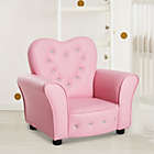 Alternate image 2 for Qaba Kids Sofa Toddler Tufted Upholstered Sofa Chair Princess Couch Furniture with Diamond Decoration for Preschool Child, Pink