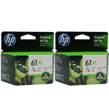 2x HP 61XL High Yield Tri-color Original Ink Cartridge 660 Pages. View a larger version of this product image.