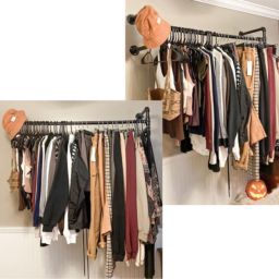 Kitcheniva Vintage Industrial Pipe Clothes Rack Iron Garment Organizer