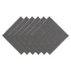 Alternate image 0 for Contemporary Home Living Set of 6 Black and White Semi Bleach Gingham Modern Style Napkin Set