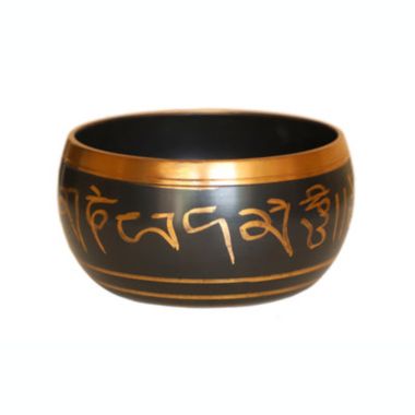 Cottage Handicraft, The Black Coloured Singing Bowl, Small with free Elephant Gift. View a larger version of this product image.