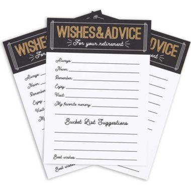 Sparkle and Bash Retirement Advice and Wishes Cards (36 Pack). View a larger version of this product image.