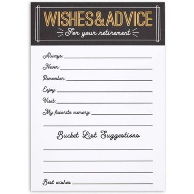 Sparkle and Bash Retirement Advice and Wishes Cards (36 Pack). View a larger version of this product image.