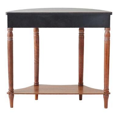 Accent Plus Vintage-Look Half-Moon Wood Hall Table. View a larger version of this product image.