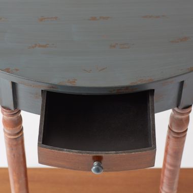 Accent Plus Vintage-Look Half-Moon Wood Hall Table. View a larger version of this product image.