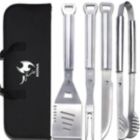 Alternate image 0 for Kona Grill Tools Set - Stainless-Steel Spatula, Tongs, Fork, Knife, Openers & Case
