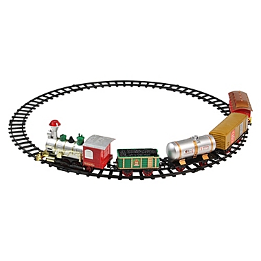 Northlight 17-Piece Battery Operated Lighted and Animated Christmas Express Train Set with Sound. View a larger version of this product image.