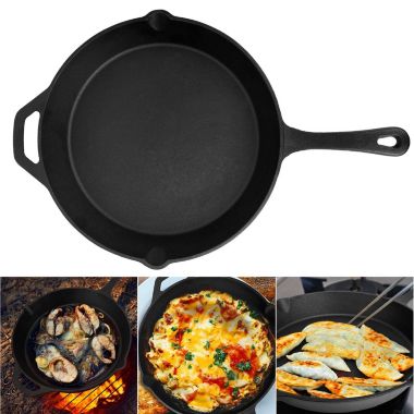 Eggracks By Global Phoenix Pre-Seasoned Cast Iron Skillet Oven Safe Cookware Heat-Resistant. View a larger version of this product image.