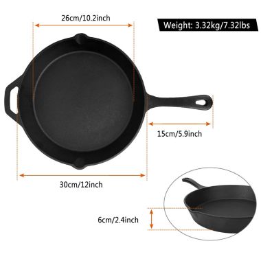Eggracks By Global Phoenix Pre-Seasoned Cast Iron Skillet Oven Safe Cookware Heat-Resistant. View a larger version of this product image.