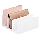 Alternate image 2 for mDesign Plastic Divided Purse Organizer for Closets, 3 Sections - 11 x 11 x 5.1
