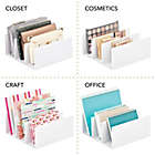 Alternate image 3 for mDesign Plastic Divided Purse Organizer for Closets, 3 Sections - 11 x 11 x 5.1