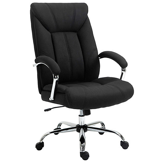 Vinsetto High-Back Office Desk Chair Faux Leather Computer Home w/ Wheels Black 