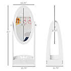Alternate image 3 for HOMCOM Full Length Mirror for Children, Adjustable to be Viewed From Multiple Angles Dress-up and Make-up, White