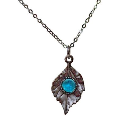 Bottled Up Designs Leaves In Sterling Silver Necklace. View a larger version of this product image.