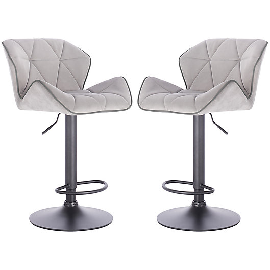 NEW MODERN "LEATHER" BAR/COUNTER STOOL ADJUSTABLE TWO-TONE SPYDER BARSTOOL 