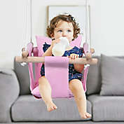 Slickblue Indoor Outdoor Baby Canvas Hanging Swing-Pink