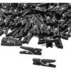 Alternate image 0 for Juvale Mini Clothespins for Photos (1 Inch, Black, Wood, 100 Pack)