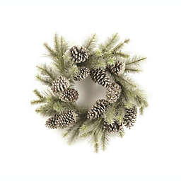 Napa Home & Garden Glitter Pine Artificial Christmas Wreath - 24-Inch, Unlit