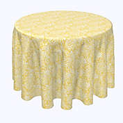 Fabric Textile Products, Inc. Round Tablecloth, 100% Polyester, 70" Round, Yellow Keyhole Damask