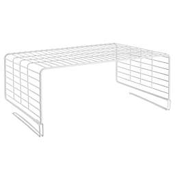 mDesign Versatile Metal Wire Closet 2-Tier Shelf Divider and Separator