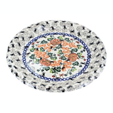 Blue Rose Polish Pottery Vena Dinner Plate. View a larger version of this product image.