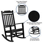 Alternate image 2 for Flash Furniture Set Of 2 Winston All-Weather Rocking Chair In Black Faux Wood - Black