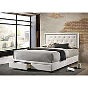 Best Quality Furniture  Faux Leather Storage Platform Bed