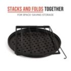 Alternate image 3 for Chef Pomodoro Pizza Baking Set with 3 Pizza Pans and Pizza Rack, Non-stick Perforated Pizza Trays, for Oven, Grill, Barbeque (11-Inch Pans)