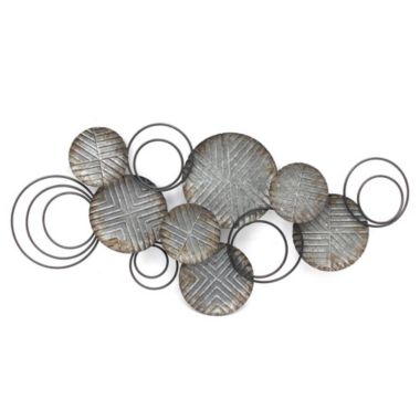HomeRoots Home Decor 41 Farmhouse Galvanized Metal Plates - 321175. View a larger version of this product image.