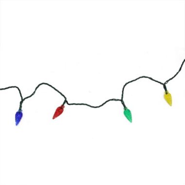 Product Works 10 Multi-Color Faceted C6 LED Christmas Lights - 3.9 ft Green Wire. View a larger version of this product image.
