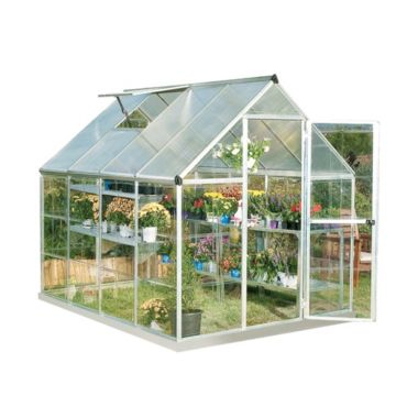 Palram - Canopia Hybrid 6' x 8' Greenhouse - Silver. View a larger version of this product image.