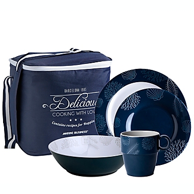 Marine Business Living 17 Piece Melamine Tableware Set & Basket (Service for 4). View a larger version of this product image.