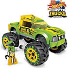 Alternate image 1 for Hot Wheels &#63;Mega Gunkster Monster Truck Building Set with 69 Pieces with Micro Figure Driver