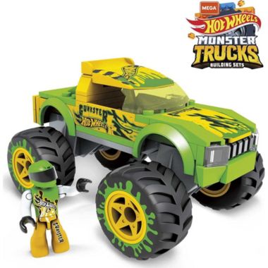 Hot Wheels ?Mega Gunkster Monster Truck Building Set with 69 Pieces with Micro Figure Driver. View a larger version of this product image.