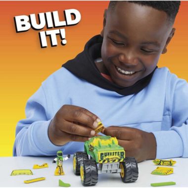 Hot Wheels ?Mega Gunkster Monster Truck Building Set with 69 Pieces with Micro Figure Driver. View a larger version of this product image.