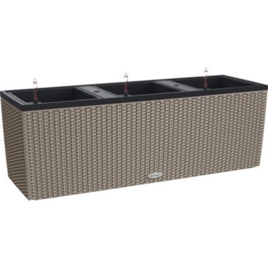 Lechuza USA 51" Sand Brown All In One Wicker Finish Planter. View a larger version of this product image.