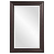 Homeroots Bed & Bath Rectangle Oil Rubbed Bronze Finish Mirror with Wooden Bronze Frame