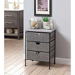 4D Concepts  Autumn Grey 3 Drawer Chest W/Wood Top