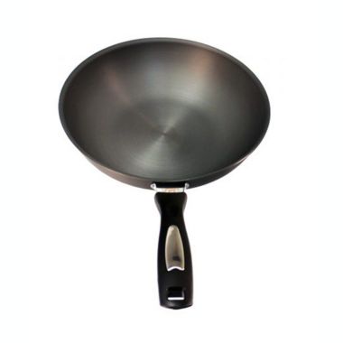 Sunpentown 12" Hard Anodized Flat Bottom Wok Cookware. View a larger version of this product image.