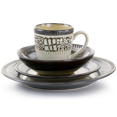 Elama Desert Sand 16 Piece Stoneware Dinnerware Set. View a larger version of this product image.