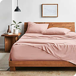 Bare Home Sandwashed Sheet Set - Premium 1800 Ultra-Soft Microfiber Bed Sheets - Double Brushed - Hypoallergenic - Stain Resistant (Sandwash Dusty Pink, Twin XL)